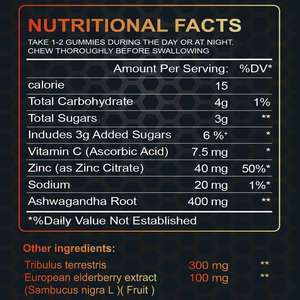 OEM/ODM Private Label Maca Plus Gummibärchen für Männer Natürliches Kräuterergänzungsmittel zur Libido-Steigerung und Energiesteigerung mit Maca-Wurzel - Product Image 3