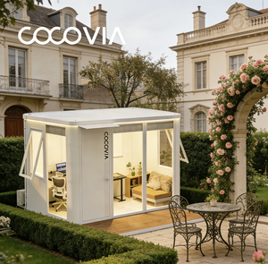 Verrière de balcon, Maison conteneur, Salle en verre préfabriquée, Salle de jeux extérieure, Mini-maison, COCOVIA, Supermarché extérieur moderne - Product Image 1