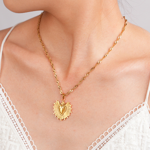 Bán Buôn Thời Trang 18K Mạ Vàng Thép Không Gỉ Tình Yêu Khác Nhau Hình Trái Tim Mề Đay Vòng Cổ Cho Phụ Nữ Quà Tặng - Product Image 6