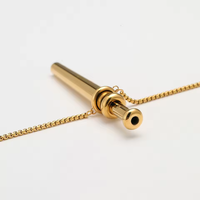 Collier de méditation en acier inoxydable de 82,5 mm pour soulager le stress et l'anxiété, arrêter de fumer, collier de respiration