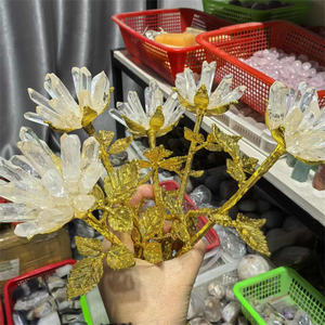 Cristal blanc monocristal rose fait à la main bricolage blanc clair quartz cristal <span class=keywords><strong>grappe</strong></span> <span class=keywords><strong>fleur</strong></span> <span class=keywords><strong>arbre</strong></span> décoration <span class=keywords><strong>de</strong></span> la maison cadeau ornements - Product Image 5