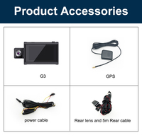 Cámara para Coche 4G con Pantalla Táctil de 3 Pulgadas, 1080P, ADAS y GPS, Sensor G, Monitoreo en Tiempo Real, Modo de Estacionamiento, Alarma, Comunicación Bidireccional, 1 Año de Garantía