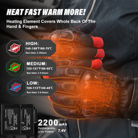 Gants chauffants pour moto Dr.Warm OEM, imperméables, coupe-vent, chauds, rechargeables, antidérapants, en cuir, pour l'hiver, compatibles avec les écrans tactiles