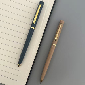 <span class=keywords><strong>Plumas</strong></span> estilográficas promocionales impresas con logotipo personalizado Morandi, pluma de plástico barata de 1,0mm de ancho de escritura, tinta azul de 1,0mm - Product Image 2
