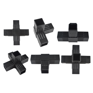 Connecteurs carrés en plastique à 2 ou 3 voies pour tubes, raccords croisés pour étagères, pour tubes de 20*20mm et <span class=keywords><strong>25</strong></span>*25mm - Product Image 1