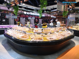 Vitrina Refrigerada Horizontal Abierta <span class=keywords><strong>para</strong></span> Carnes, Charcutería y Frutas <span class=keywords><strong>para</strong></span> CVS y Supermercados con Termostato Digital y Bajo Nivel <span class=keywords><strong>de</strong></span> Ruido - Product Image 6