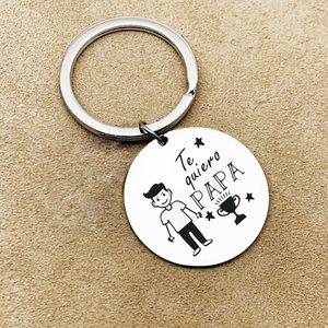 Vente en gros personnalisé logo étanche en acier inoxydable bijoux <span class=keywords><strong>porte</strong></span>-clés rond pour la <span class=keywords><strong>fête</strong></span> <span class=keywords><strong>des</strong></span> <span class=keywords><strong>pères</strong></span> anniversaire cadeau de noël - Product Image 5