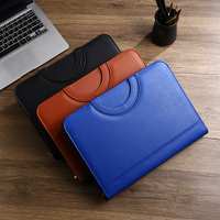 Carpeta Portadocumentos de PU, Organizador de Archivos, Personalizable, con Anillas, Planificador, Calculadora, Ranuras para Tarjetas, Carpeta de Documentos para Oficina