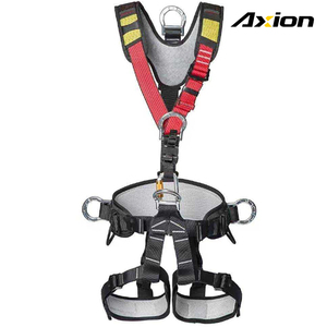 CE認証取得済み5点式フルボディクライミングハーネス EN361 EN358 150kg 耐荷重 登山 レスキュー 高所作業用 調整可能 ポリエステル製 - Product Image 1