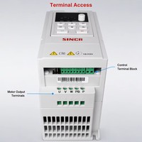 Convertisseur VFD monophasé triphasé, onduleur connecté au réseau, limiteur de fréquence, convertisseur DC-DC pour application moteur, 380V nominal