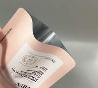 Pochette plate à trois soudures avec logo personnalisé, en aluminium et plastique, pour emballage de produits cosmétiques, maquillage liquide, sérum de soin de la peau, masque facial