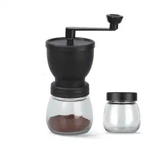 Ayarlanabilir Grind taşınabilir manuel kahve değirmeni cam el kahve değirmeni seramik konik çapak ile