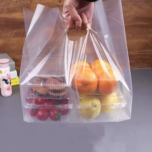 Bolsa Impermeable para Comida para Llevar de Restaurante, con Logotipo Comercial Personalizado Impreso, Bolsa de Plástico con Asa Troquelada, Bolsa de Embalaje Transparente - Product Image 6