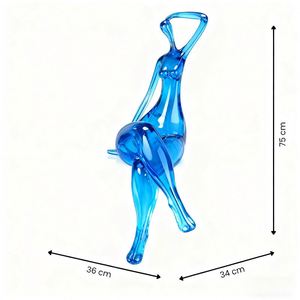 Sculptures de Personnages Célèbres, Figurines en Résine, Sculptures de Femmes Bleues Transparentes - Product Image 3