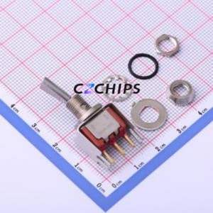 7108P3CWV3BE Toggle Switch Through hole Component (THT) Switch Single Pole Double Throw 20V 20V Cylindrical Knob - Product Image 1