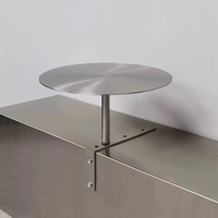 Table murale moderne en acier inoxydable, design industriel, aspect antique, pour salles à manger, salons de thé, cafés, espaces branchés