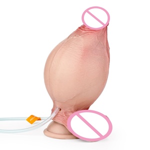 ORALSX 6 Inches Inflatable Ejaculating Cock <b>Dildo</b> Silicone Penis Artificial Penis Female Masturbation Vagina Wand Anal <b>Dildo</b> - Product Image 1