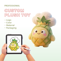 Op maat gemaakte pluche fruit serie ananas PP katoenen vulling zacht materiaal geschikt voor feesten OEM/ODM aangepaste ontwerp mogelijk TOBTOYS