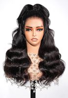 Perruque Lace Front Body Wave sans colle, cheveux humains vierges péruviens, dentelle suisse HD pour femmes