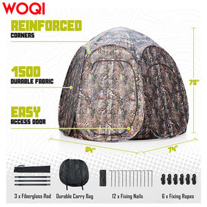 جديد خيمة WOQI من النوع مخصصة مضادة للماء والأشعة فوق البنفسجية ومقاومة للغابات في الهواء الطلق خيمة مموهة منبثقة على شكل خيمة مموهة - Product Image 2