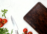 Michulin MCL800 luxe classique Extra épais fin grain bois de noyer planche à découper poignée intégrée bloc à découper durable