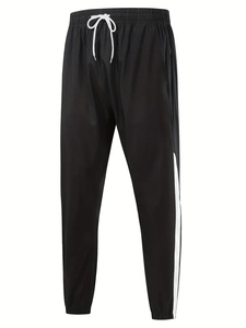 ดรอปชิป100% ชุดวอร์มสำหรับผู้ชายผ้าโพลีเอสเตอร์-เสื้อแจ็กเก็ตมีฮู้ดและกางเกงขายาวสไตล์ Preppy ไม่ยืดปกติ - Product Image 5