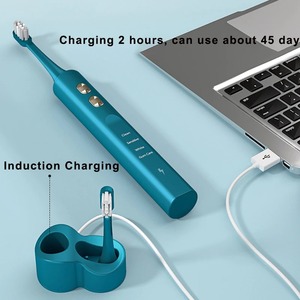 Cepillo de dientes eléctrico ultrasónico recargable por USB para adultos, cepillo sónico automático para blanquear los dientes, resistente al agua IPX7, 2 cabezales de cepillo - Product Image 5