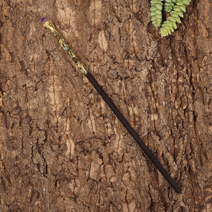 Baguette magique en cristal <span class=keywords><strong>de</strong></span> sucre à tête unique, élément améthyste, baguette <span class=keywords><strong>de</strong></span> fée, accessoires lune soleil, baguette magique - Product Image 6