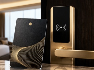 Carte-clé RFID personnalisable pour hôtel, inscriptible avec impression de logo, pour l'accès aux chambres d'hôtes et la gestion intelligente de l'hôtellerie - Product Image 1