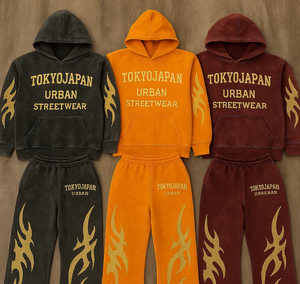 Набор из толстовок и спортивных штанов с логотипом на заказ, комплект из двух предметов, спортивная одежда, брюки для бега - Product Image 4