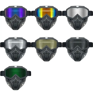 Lunettes de cyclisme et de <span class=keywords><strong>moto</strong></span> pour hommes et femmes avec cadre PC Casque de sport de plein air <span class=keywords><strong>Masque</strong></span> facial pour ski Dirt Bike ATV Riding - Product Image 6