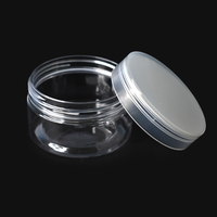 Ventes en gros de pots en plastique transparent PET pour crème et lotion avec bouchon à vis 50 ml/100 ml Logo personnalisé pour les soins de la peau Stockage alimentaire