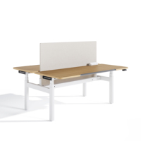 Poste de travail double électrique intelligent à hauteur réglable pour 2 personnes, table de bureau assis-debout, design ergonomique, vente en gros commerciale