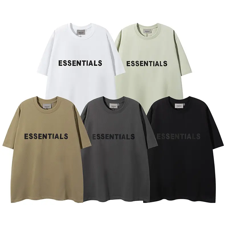 Toptan yüksek kaliteli pamuk Unisex yüksek sokak boy erkek düz renk T-Shirt yaz şartları T Shirt erkekler için