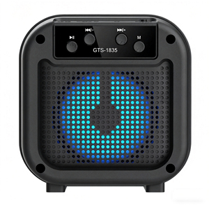 Altavoz Bluetooth <span class=keywords><strong>GTS</strong></span>-1835 de 5w, <span class=keywords><strong>Mini</strong></span> Altavoz de Plástico de 3 Pulgadas con Linterna LED, Altavoz Solar Inalámbrico USB, Altavoz Recargable, Altavoz Portátil - Product Image 3