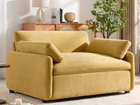 Canapé simple en chenille, siège large et profond, fauteuil rembourré moderne et confortable, canapé-lit avec coussins pour le salon