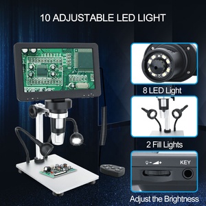 Kính hiển vi điện tử kỹ thuật số GVDA 50-1200X, kính lúp phóng đại liên tục, dùng cho sửa chữa điện thoại, mạch PCB - Product Image 4