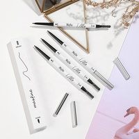 Vente en gros Crayon à sourcils minéral ultra-fin brun foncé naturel à double tête et imperméable à l'eau avec un effet longue durée