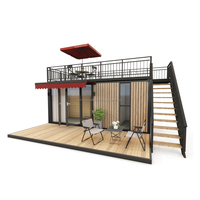 Maison préfabriquée écologique imperméable de luxe moderne de 20 pieds à un étage pour hôtel, appartement, villa ou chalets