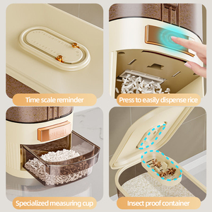 Recipiente Hermético para Almacenamiento de Arroz, Apto para Uso Alimentario, a Prueba de Humedad, Accesorio de Cocina para Granos Diversos, Barril para Arroz - Product Image 5