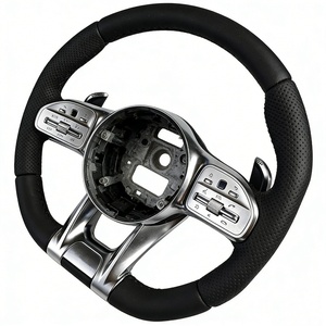Volante de cuero perforado negro para <span class=keywords><strong>Mercedes</strong></span> Benz <span class=keywords><strong>AMG</strong></span> GT63 G63 <span class=keywords><strong>AMG</strong></span> G500 G550 W202 W204 W206 - Product Image 5