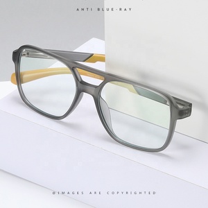 アイウェア2311最新ファッションアンチブルーライト安全光学メガネTR90ビッグフレームパイロットメンズ処方眼鏡 - Product Image 2