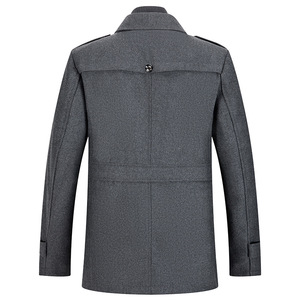 <span class=keywords><strong>Manteau</strong></span> en <span class=keywords><strong>laine</strong></span> pour <span class=keywords><strong>homme</strong></span> Fitspi, automne-hiver, col double, style européen, taille européenne, fabrication en usine - Product Image 2