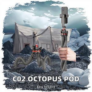 Xách tay linh hoạt 360 độ có thể điều chỉnh bạch tuộc máy ảnh Tripod Selfie Stick có thể tháo rời điện thoại Clip ABS + TPE chất liệu 2kg Tải - Product Image 2