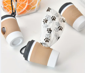 Porte-sacs à déjections pour animaux de compagnie en cuir écologique personnalisé, luxueux, portable, pour l'extérieur, avec un design durable et imperméable - Product Image 5