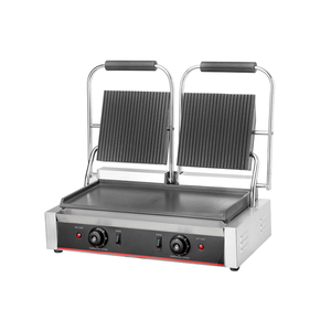 2025 Hete Verkopende Commerciële Sandwich Pers <span class=keywords><strong>Panini</strong></span> Grill Dubbele Plaat Voedsel Machines Elektrische Contact Grill Pers Grill
