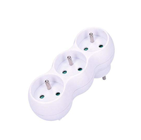 Adaptateur de prise de type français Pheiyon, 3 prises, 16A, 230V, 3680W, avec protection enfant, CE RoHS, pour usage résidentiel en Europe, IP20, OEM ODM