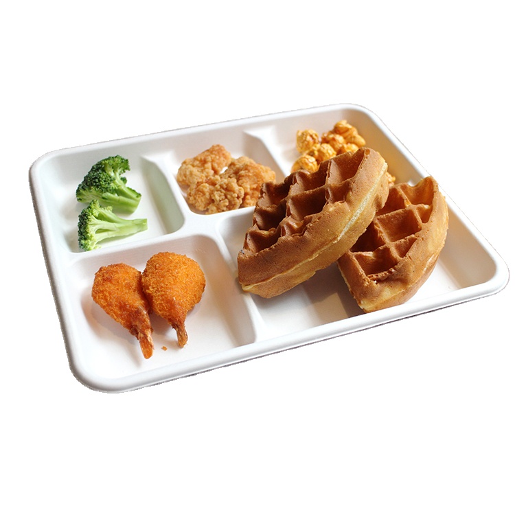 Convenient and Practical Compartmentalized Paper Plates Disposable Bowls Sushi Cake Plate Sushi Cake Plate
