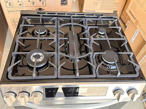 Commandes tactiles Four 30 po. Cuisinière électrique professionnelle avec panneau inclinable autonettoyant 240V dans une friteuse à air en acier inoxydable - Product Image 3