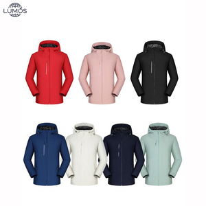 Chaqueta Cortavientos Unisex de Alta Calidad OEM, Ligera, con Capucha, Impermeable, Resistente al Viento, Transpirable, con Estampado de Letras, <span class=keywords><strong>para</strong></span> Invierno - Product Image 2